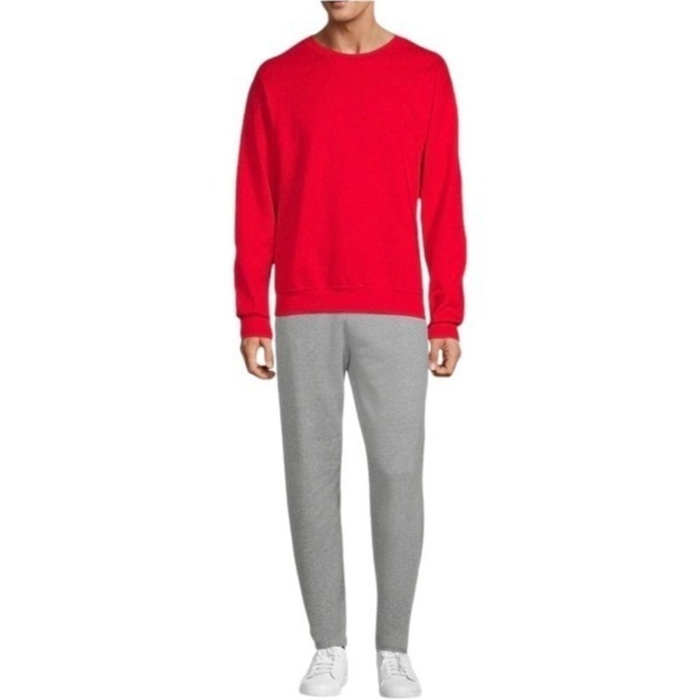 Athletic Works Sweater Mens  Large 42-44 Red‎ Cotton Sweatshirt Pullover Comfort - Picture 11 of 12
